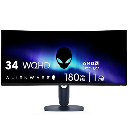 Alienware AW3425DWM 34" Curved Gaming Monitor, 180Hz 1ms, WQHD