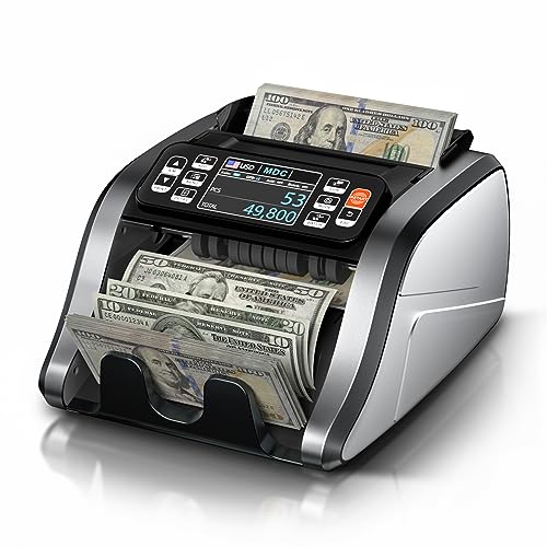 Aneken N60 Money Counter Machine, UV/MG/IR/DD Counterfeit Detection, Printer Enabled