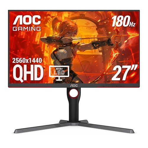 AOC Q27G3XMN 27" QHD Gaming Monitor, Mini LED, 180Hz 1ms, HDR 1000
